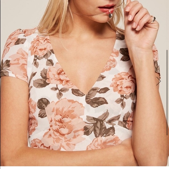 Reformation Jenna Dress in Rosette - Picture 3 of 8